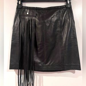 Tamara Mellon 100% Lamb Leather mini skirt